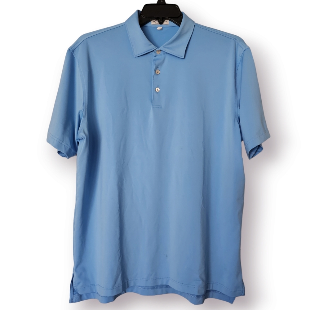 Peter‎ Millar Mens Summer Comfort Golf Shirt Size Large Blue